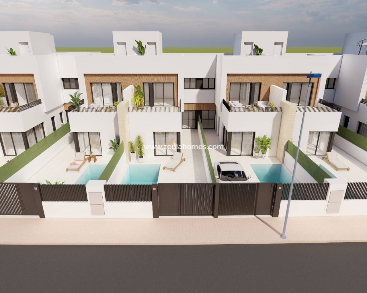 Villa pareada - Nueva construcción  - Santiago de la Ribera - Santiago de la Ribera